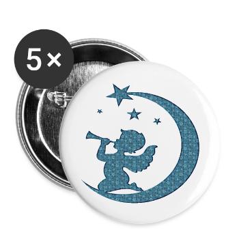 Frohe Weihnachten Weihnachten Weihnachten Urlaub Winter Santa Nordic - Buttons groß 56 mm (5er Pack) - Weiß - Vorne