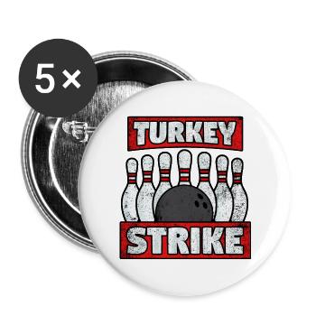 Grève en Turquie - Lot de 5 grands badges (56 mm) - blanc - Devant