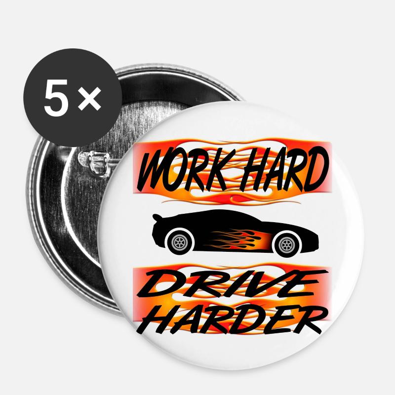 Car - Buttons large 2.2''/56 mm (5-pack) - white