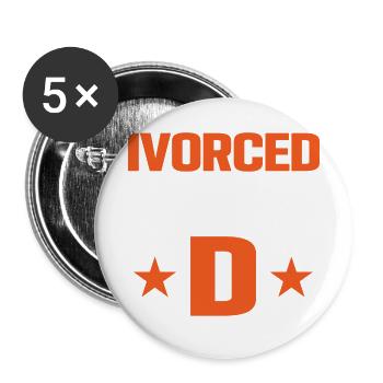Ivorced And Looking For The D Divorcee Divorce - Buttons large 2.2''/56 mm (5-pack) - white - Front