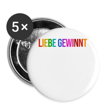 Lgbt Lesbisch Statement Regenbogen Homosexuell - Buttons groß 56 mm (5er Pack) - Weiß - Vorne