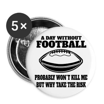 American Football Football Fan - Buttons large 2.2''/56 mm (5-pack) - white - Front