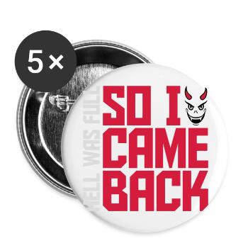 l’enfer était plein Citation - Lot de 5 grands badges (56 mm) - blanc - Devant