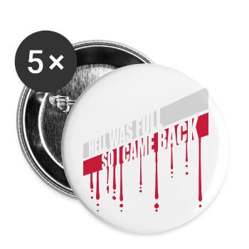 l’enfer était plein Citation - Lot de 5 grands badges (56 mm) - blanc - Devant
