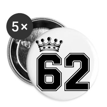 62 krone - Buttons groß 56 mm (5er Pack) - Weiß - Vorne