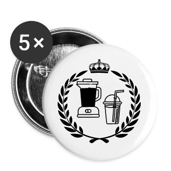 Smoothie blender mixer in laurel wreath and crown - Buttons large 2.2''/56 mm (5-pack) - white - Front