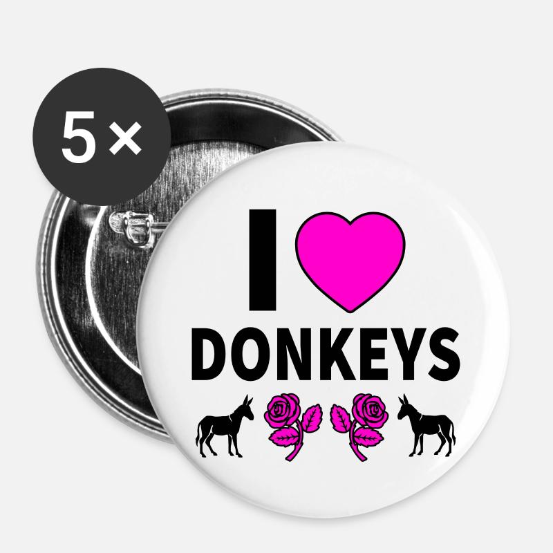 Donkey - Buttons large 2.2''/56 mm (5-pack) - white