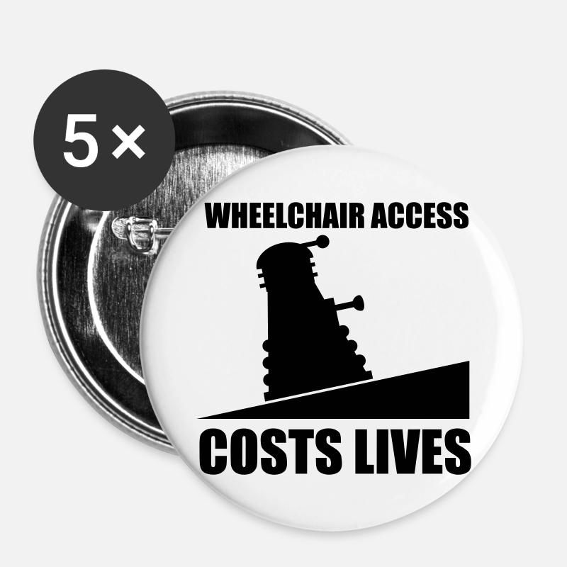 Wheelchair Access - Buttons large 2.2''/56 mm (5-pack) - white