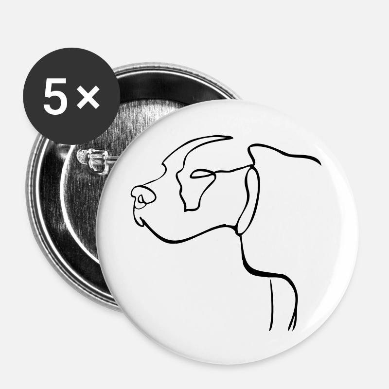 Dog - Buttons large 2.2''/56 mm (5-pack) - white