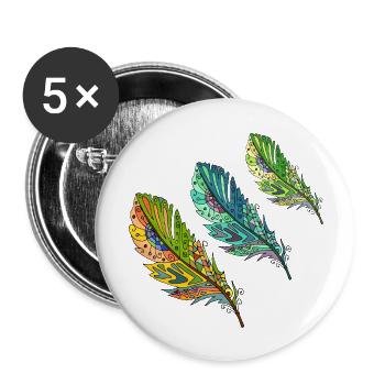 Pen - Buttons large 2.2''/56 mm (5-pack) - white - Front