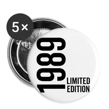 1989 Édition limitée - Lot de 5 grands badges (56 mm) - blanc - Devant