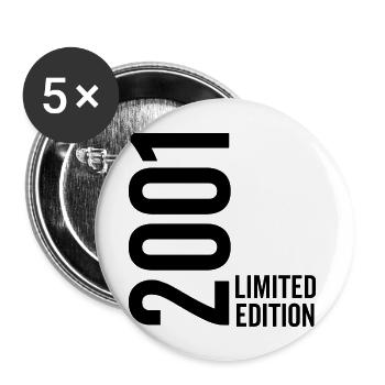 2001 Limited Edition - Buttons groß 56 mm (5er Pack) - Weiß - Vorne