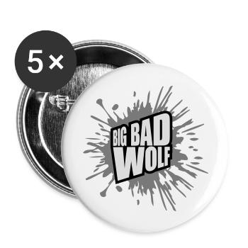big bad wolf quote - Buttons large 2.2''/56 mm (5-pack) - white - Front