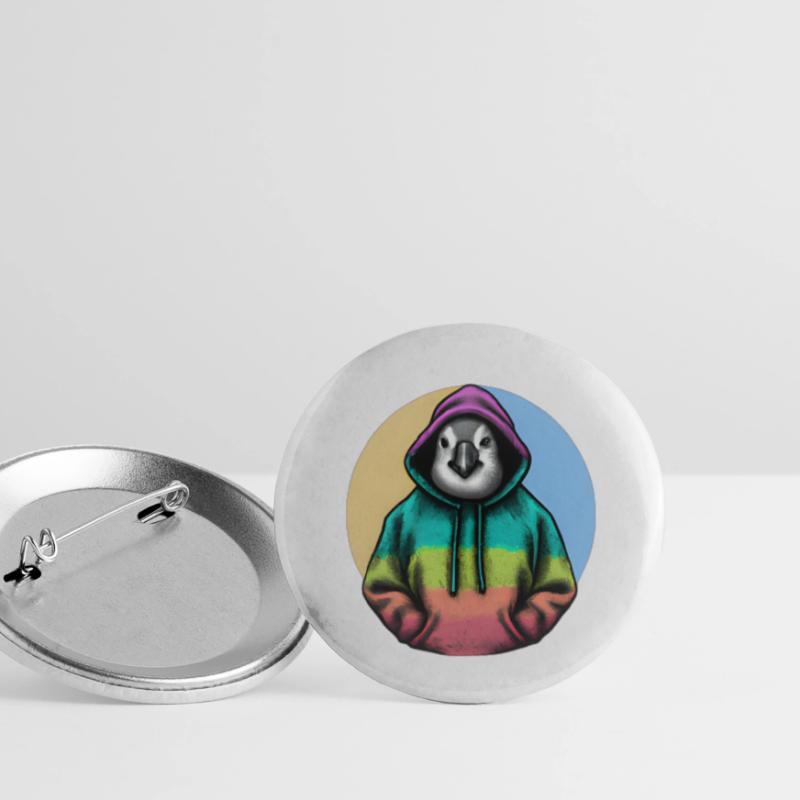 Klassiker Pinguin mit Pullover Buttons groß 56 mm (5er Pack)