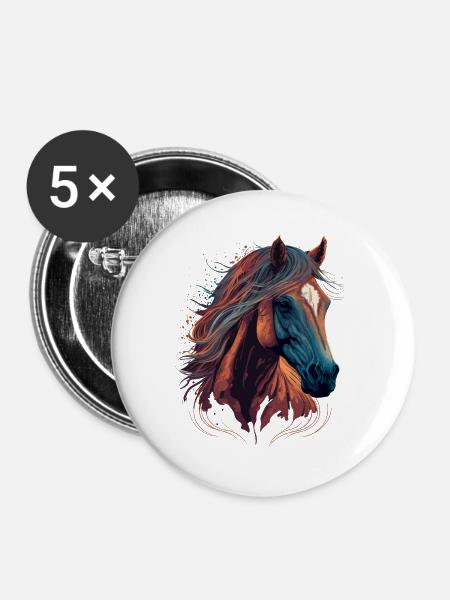 Stute - Buttons groß 56 mm (5er Pack) - Weiß