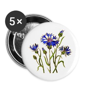 Flowers - Buttons large 2.2''/56 mm (5-pack) - white - Front