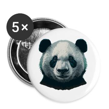 Panda étrange - Lot de 5 grands badges (56 mm) - blanc - Devant