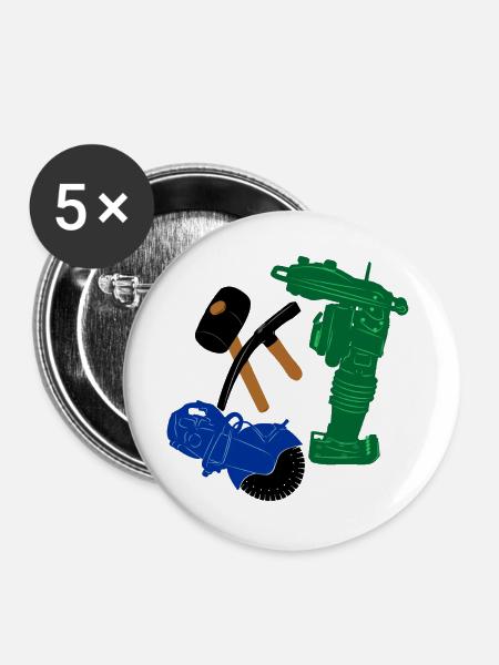 Fertigerwerkzeug für Fertiger - Buttons groß 56 mm (5er Pack) - Weiß