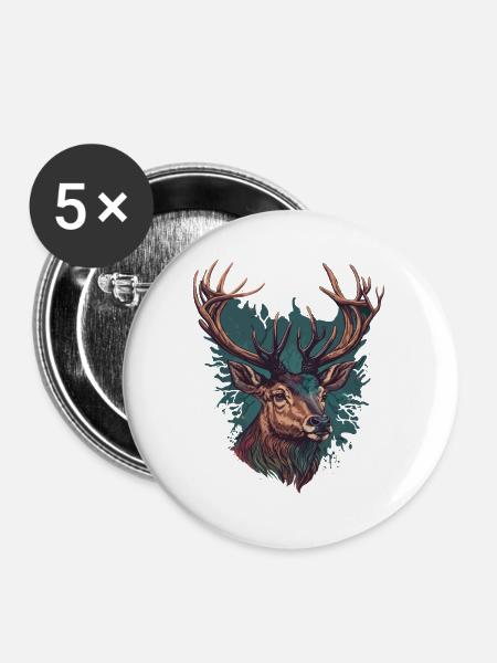 Karibu - Buttons groß 56 mm (5er Pack) - Weiß