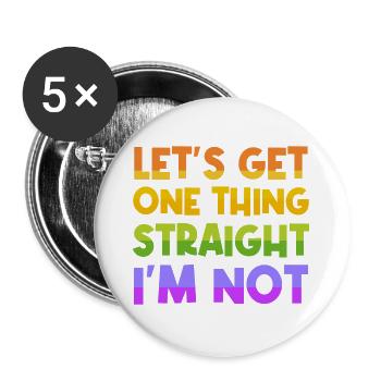 Sexualität Cool Lgbt Statement Homosexuell Stolz - Buttons groß 56 mm (5er Pack) - Weiß - Vorne
