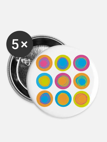 dotdotdot - Buttons groß 56 mm (5er Pack) - Weiß