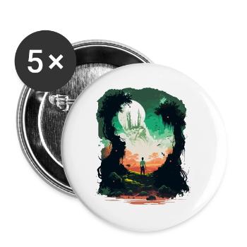 galaxy - Buttons large 2.2''/56 mm (5-pack) - white - Front