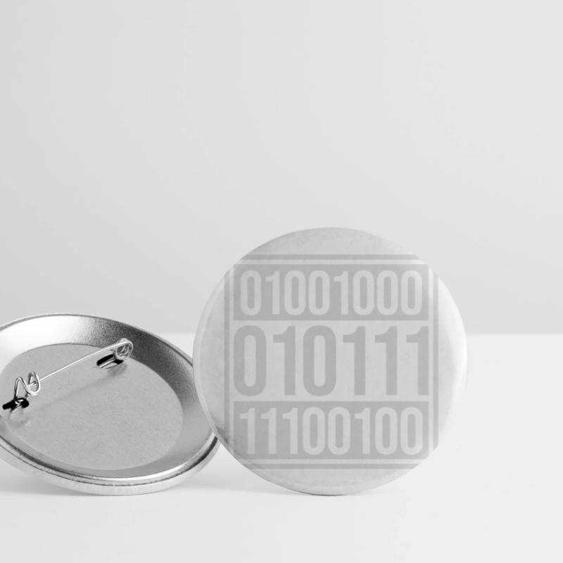Binary Code Program Language Buttons large 2.2''/56 mm (5-pack)