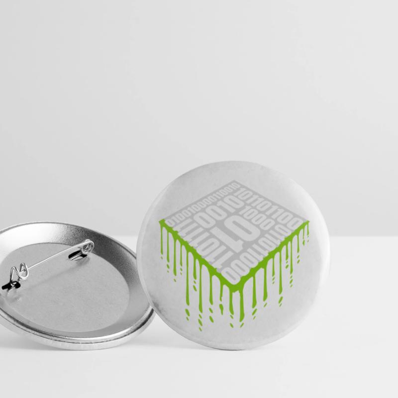 Langage de programme de code binaire Lot de 5 grands badges (56 mm)