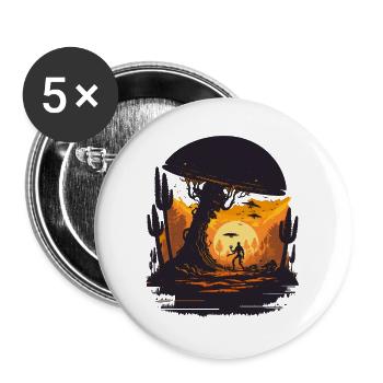 Nicht von dieser Welt - Buttons groß 56 mm (5er Pack) - Weiß - Vorne