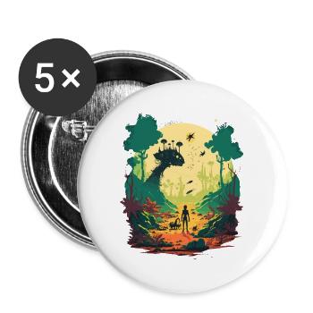 greys - Buttons large 2.2''/56 mm (5-pack) - white - Front