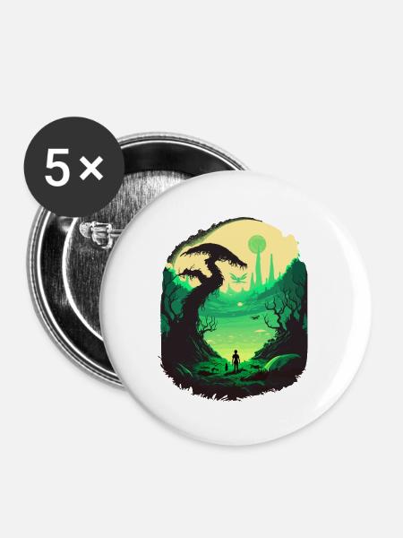 trippy - Buttons groß 56 mm (5er Pack) - Weiß