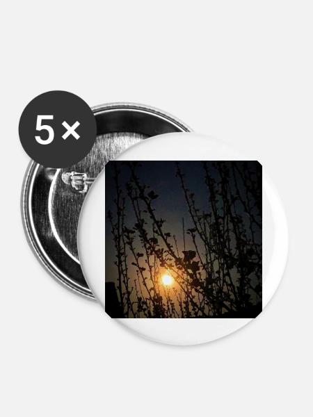 Mond - Buttons groß 56 mm (5er Pack) - Weiß