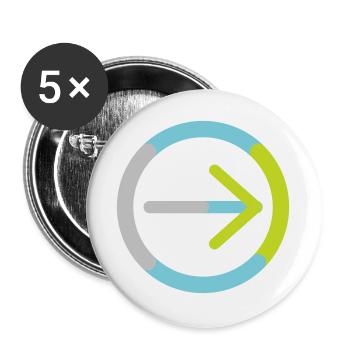 Das Logo der Genossenschaft für sich allein - Buttons groß 56 mm (5er Pack) - Weiß - Vorne