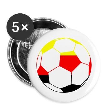 Fußball Soccer - Buttons large 2.2''/56 mm (5-pack) - white - Front