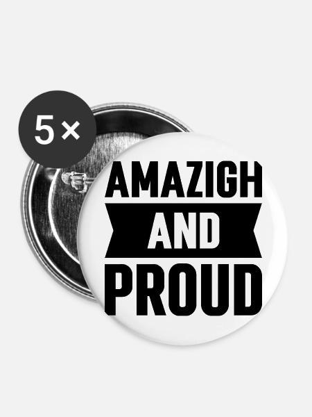 Amazigh & Stolz - Buttons groß 56 mm (5er Pack) - Weiß