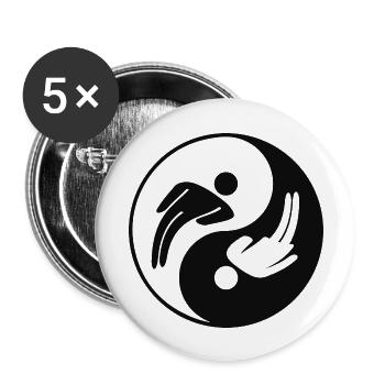 WC - Buttons groß 56 mm (5er Pack) - Weiß - Vorne