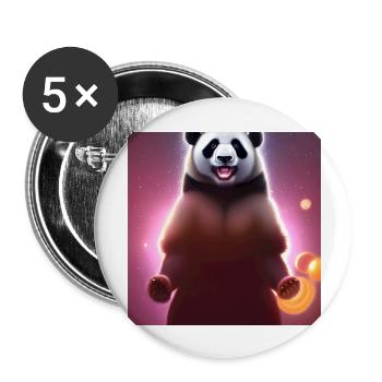 A panda for every heart - Buttons large 2.2''/56 mm (5-pack) - white - Front