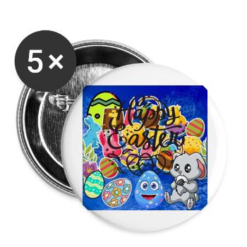 Joyeux Noël, Noël. - Lot de 5 grands badges (56 mm) - blanc - Devant