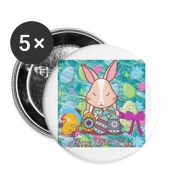 Joyeux Noël, Noël. - Lot de 5 grands badges (56 mm) - blanc - Devant
