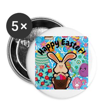 Joyeux Noël, Noël. - Lot de 5 grands badges (56 mm) - blanc - Devant