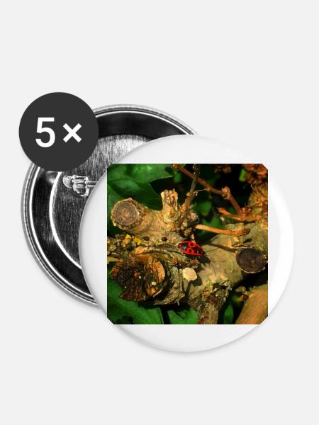 nature tier - Buttons groß 56 mm (5er Pack) - Weiß