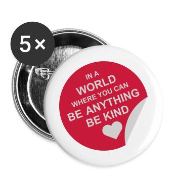 you can be kind - Buttons large 2.2''/56 mm (5-pack) - white - Front