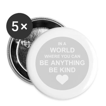 you can be kind - Buttons large 2.2''/56 mm (5-pack) - white - Front