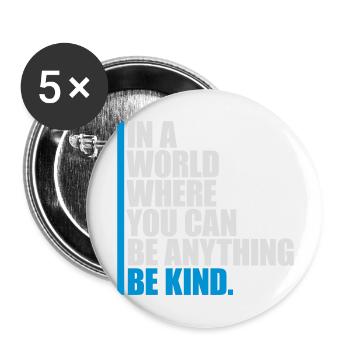 you can be kind - Buttons large 2.2''/56 mm (5-pack) - white - Front