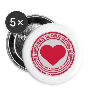 you can be kind - Buttons large 2.2''/56 mm (5-pack) - white - Front
