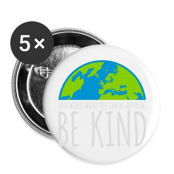 you can be kind - Buttons large 2.2''/56 mm (5-pack) - white - Front