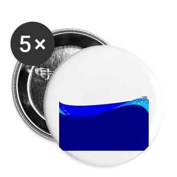 Dark Blue Wave Background - Buttons large 2.2''/56 mm (5-pack) - white - Front