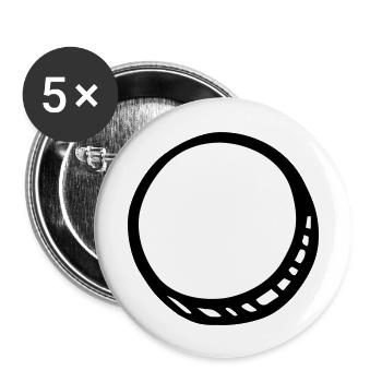 White Hole - Lot de 5 grands badges (56 mm) - blanc - Devant