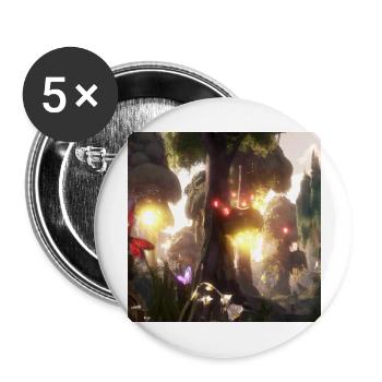 Magical forest - Buttons large 2.2''/56 mm (5-pack) - white - Front