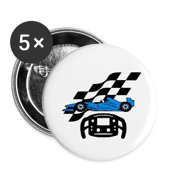 Formule un - Buttons large 2.2''/56 mm (5-pack) - white - Front